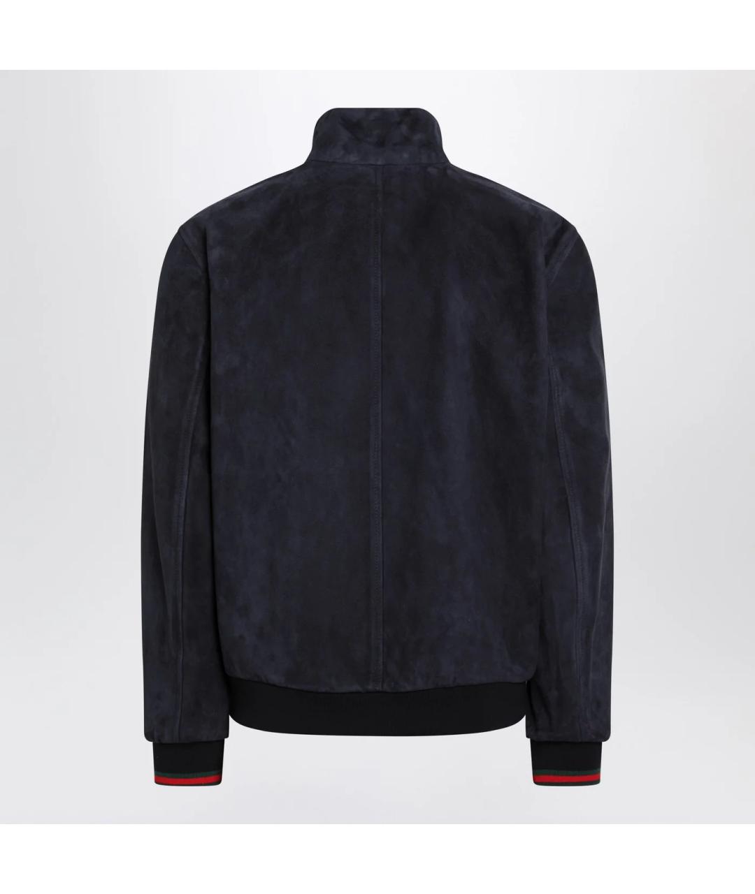 GUCCI Темно-синяя замшевая куртка, фото 2