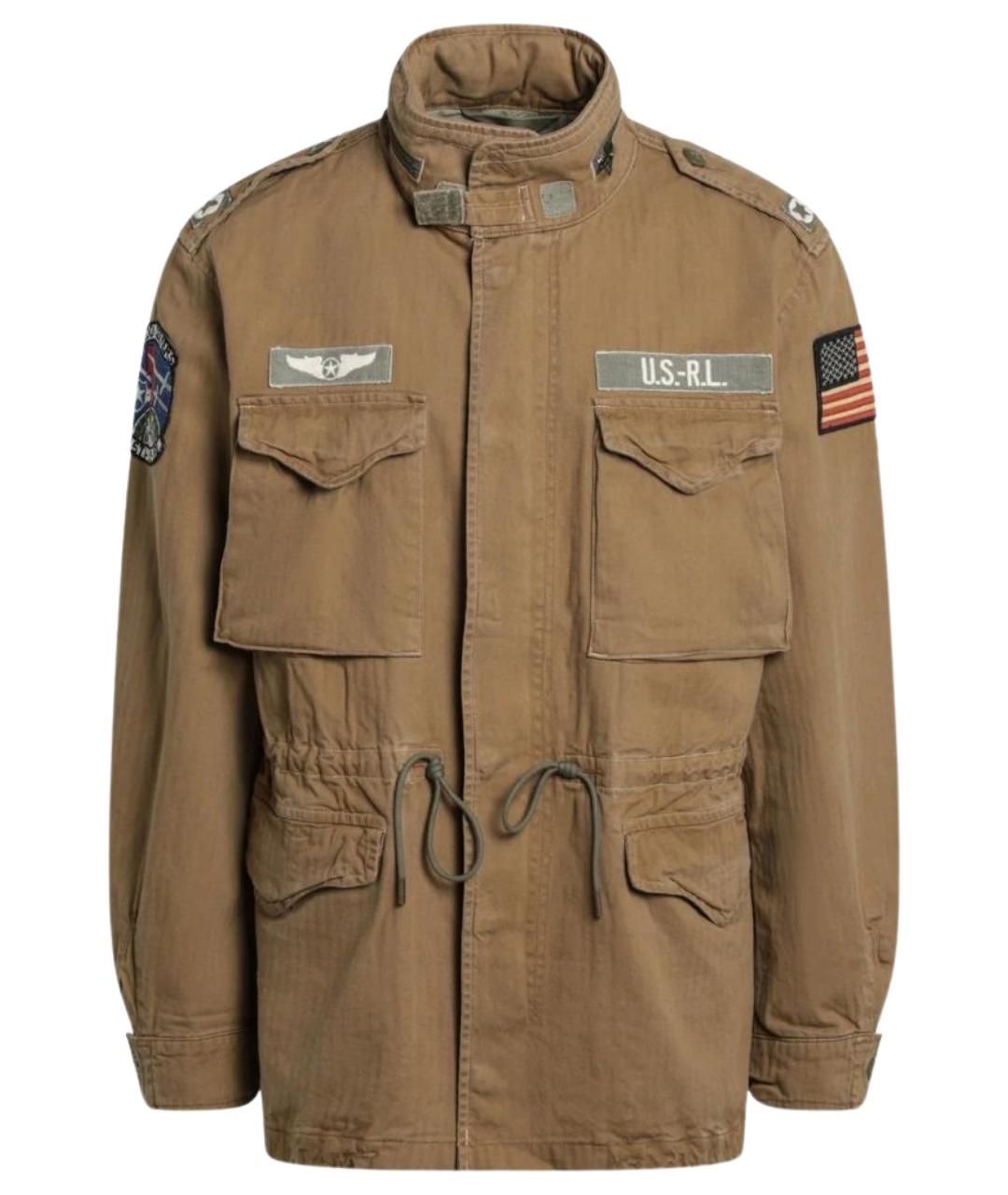 POLO RALPH LAUREN Коричневая хлопковая куртка, фото 1