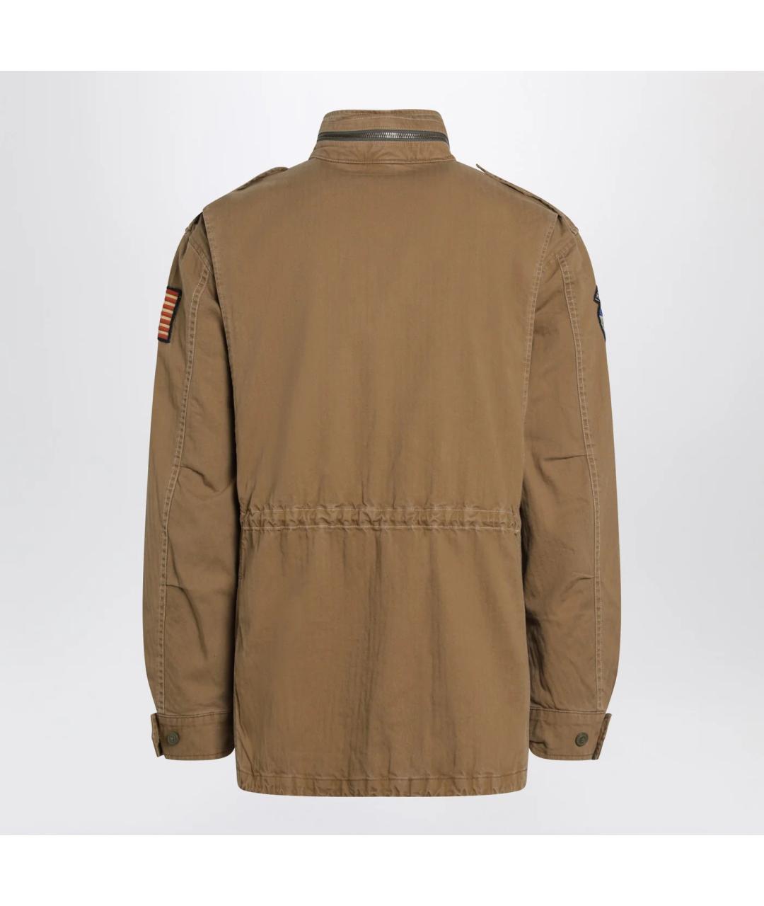 POLO RALPH LAUREN Коричневая хлопковая куртка, фото 2
