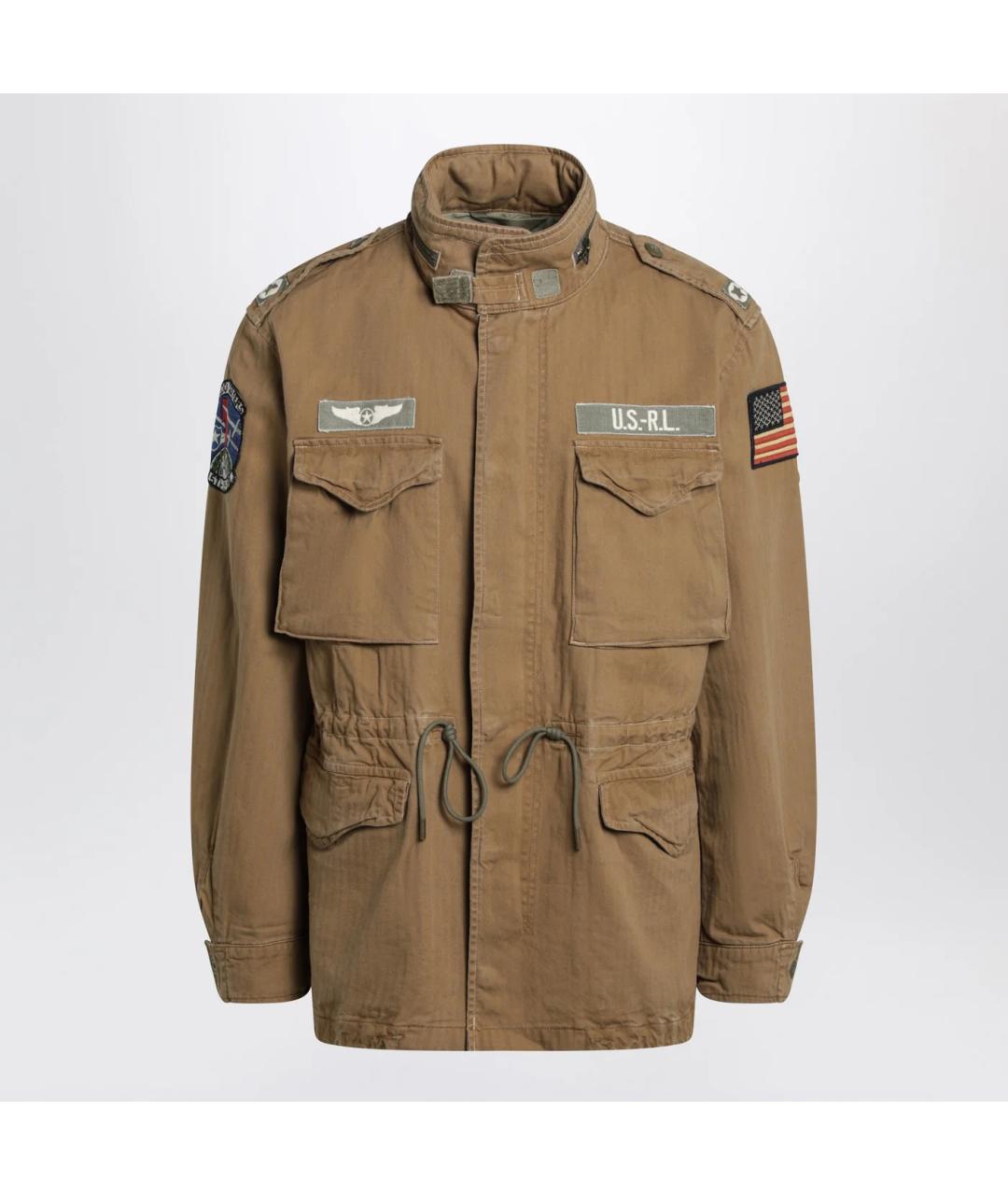 POLO RALPH LAUREN Коричневая хлопковая куртка, фото 3