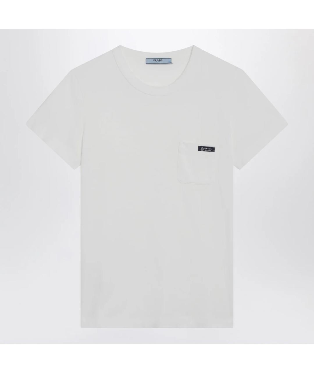 PRADA Белая хлопковая футболка, фото 3
