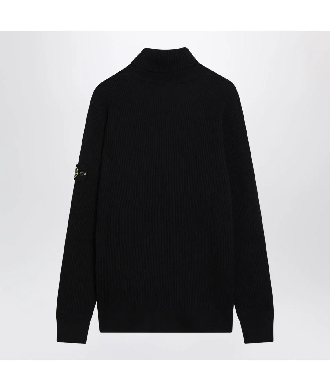 STONE ISLAND Темно-синий шерстяной джемпер / свитер, фото 2