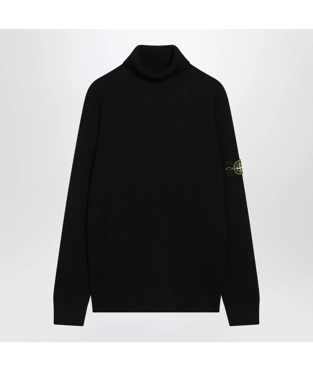 STONE ISLAND Темно-синий шерстяной джемпер / свитер, фото 3