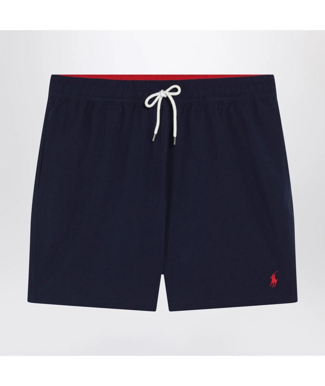 POLO RALPH LAUREN Темно-синие полиэстеровые шорты, фото 3