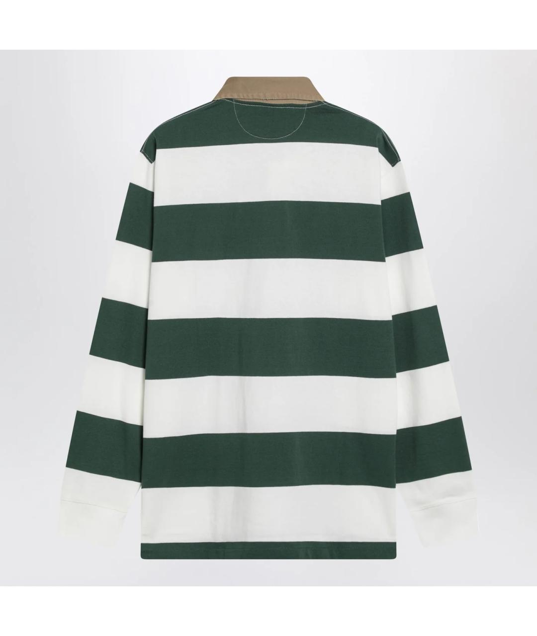 POLO RALPH LAUREN Зеленые хлопковое поло с длинным рукавом, фото 2