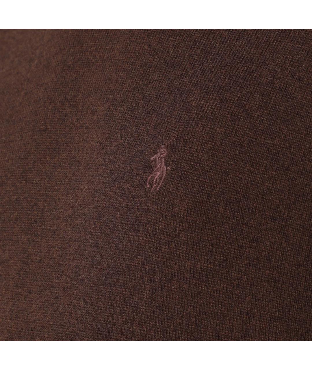 POLO RALPH LAUREN Коричневый шерстяной джемпер / свитер, фото 2