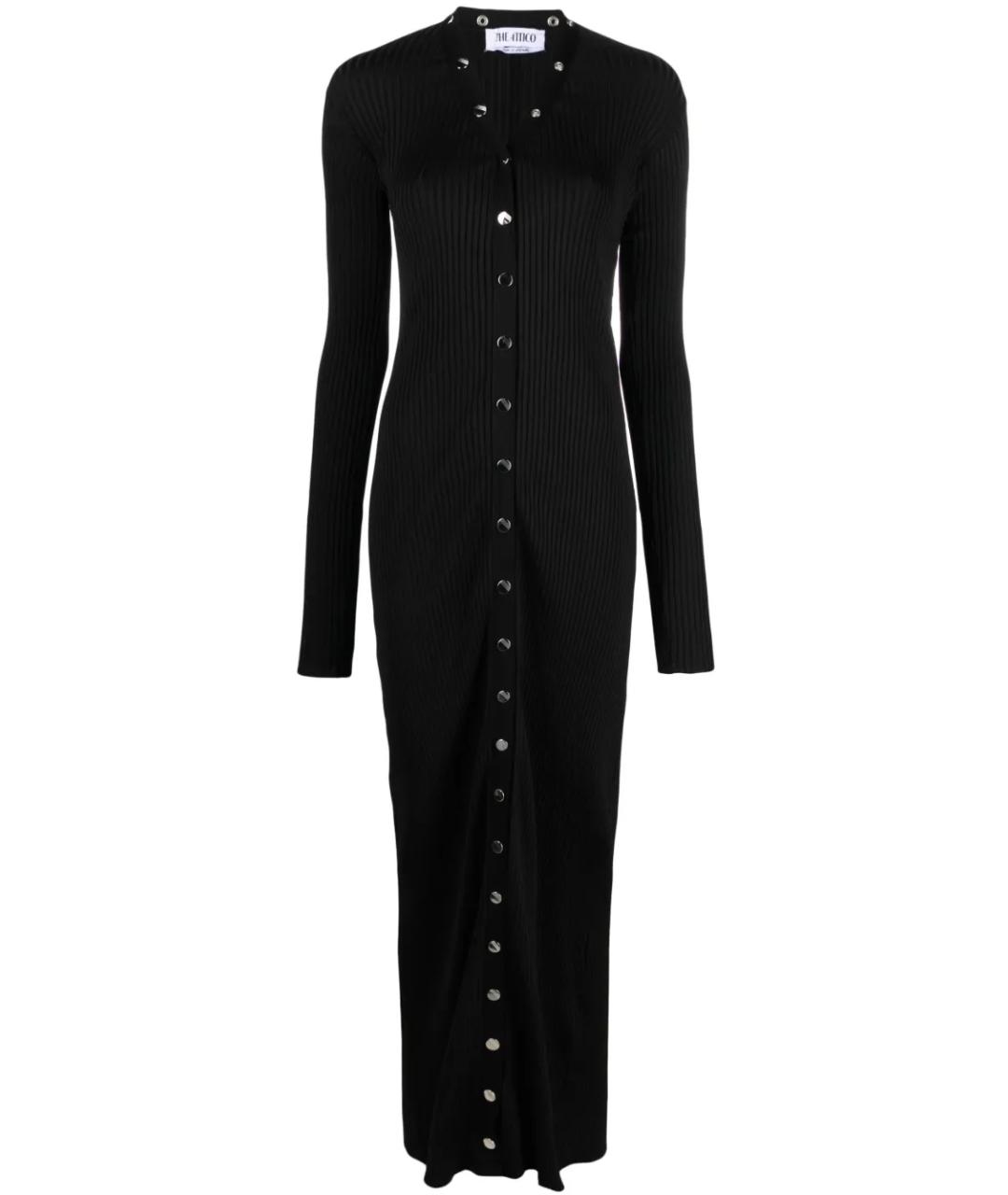 THE ATTICO Черный вискозный кардиган, фото 1