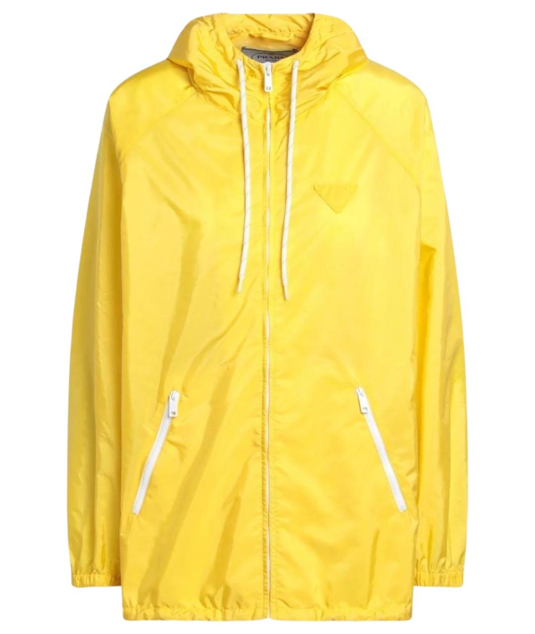 PRADA Желтая синтетическая куртка, фото 1