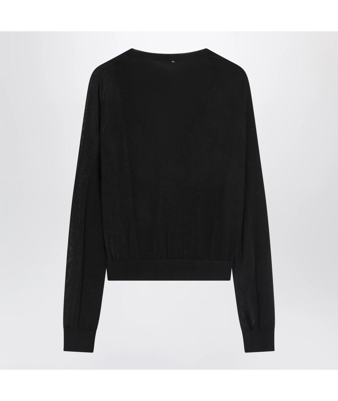 SPORTMAX Черный шерстяной кардиган, фото 2