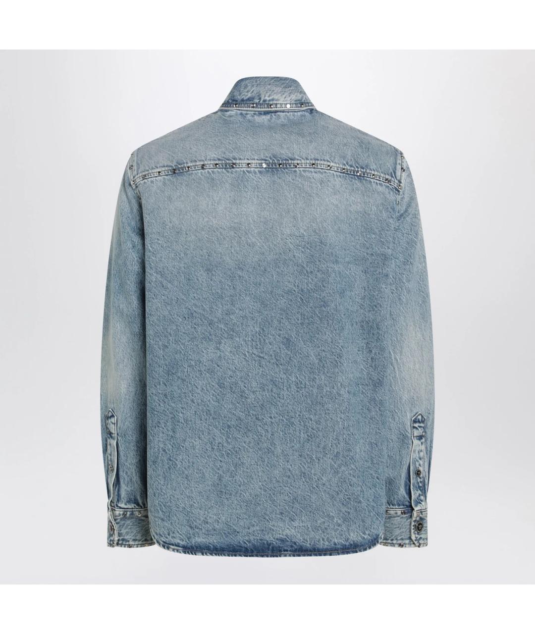 VERSACE Голубая хлопковая кэжуал рубашка, фото 2