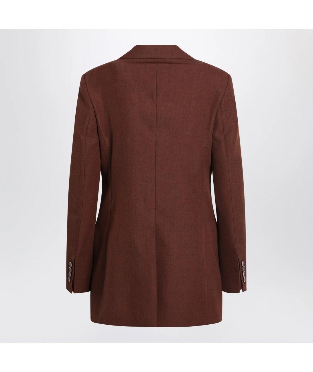 MAX MARA Коричневый шерстяной жакет/пиджак, фото 2