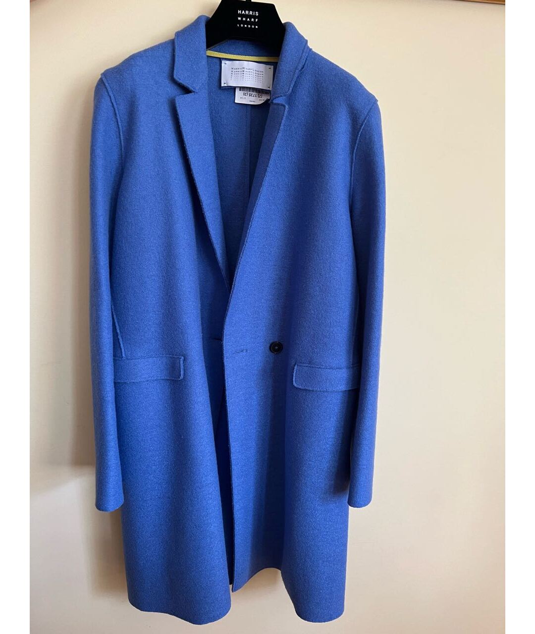 HARRIS WHARF LONDON Синее шерстяное пальто, фото 7
