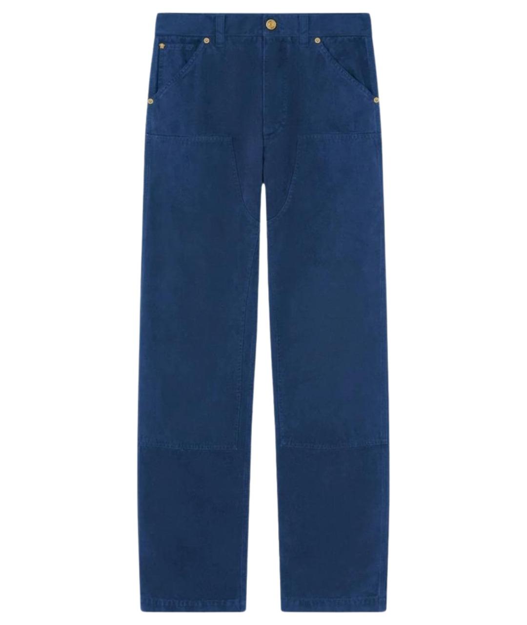 VERSACE Синие хлопковые прямые джинсы, фото 1
