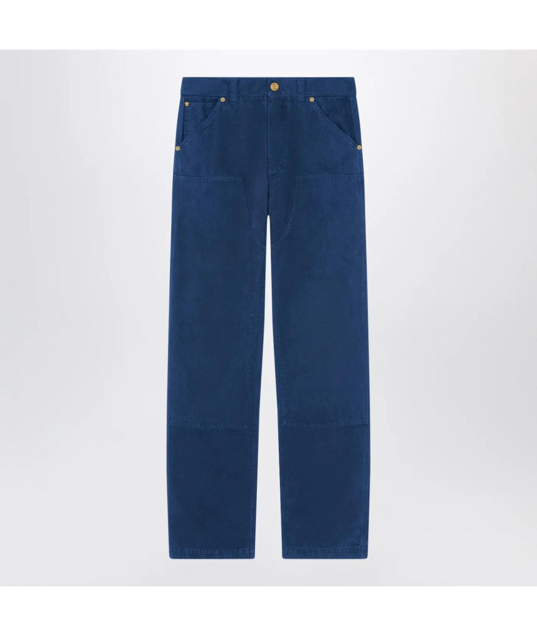 VERSACE Синие хлопковые прямые джинсы, фото 3