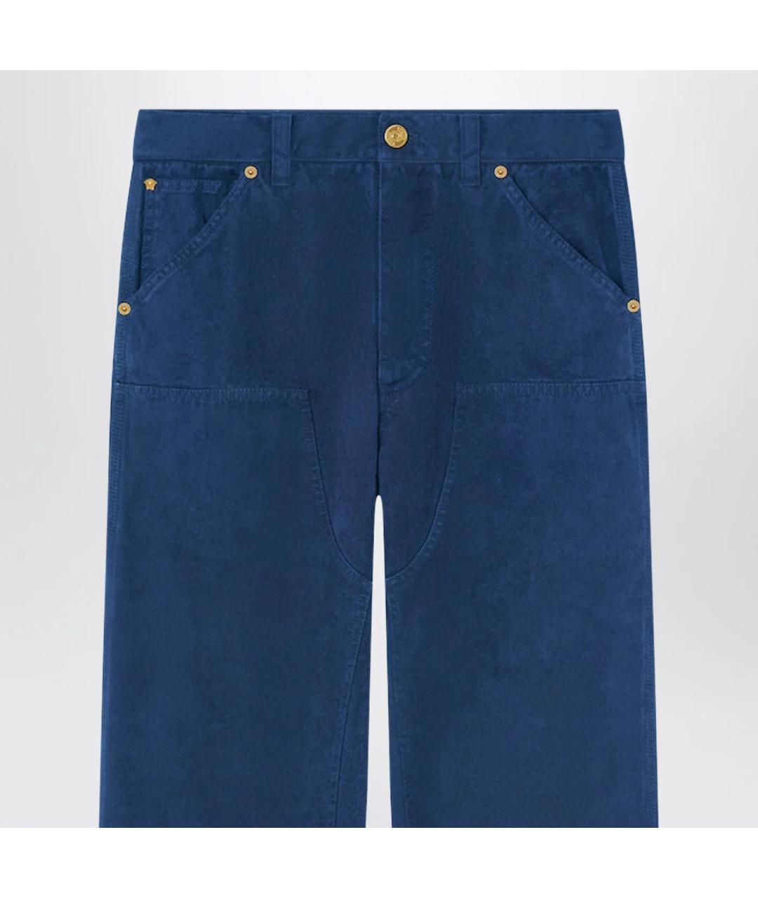 VERSACE Синие хлопковые прямые джинсы, фото 2