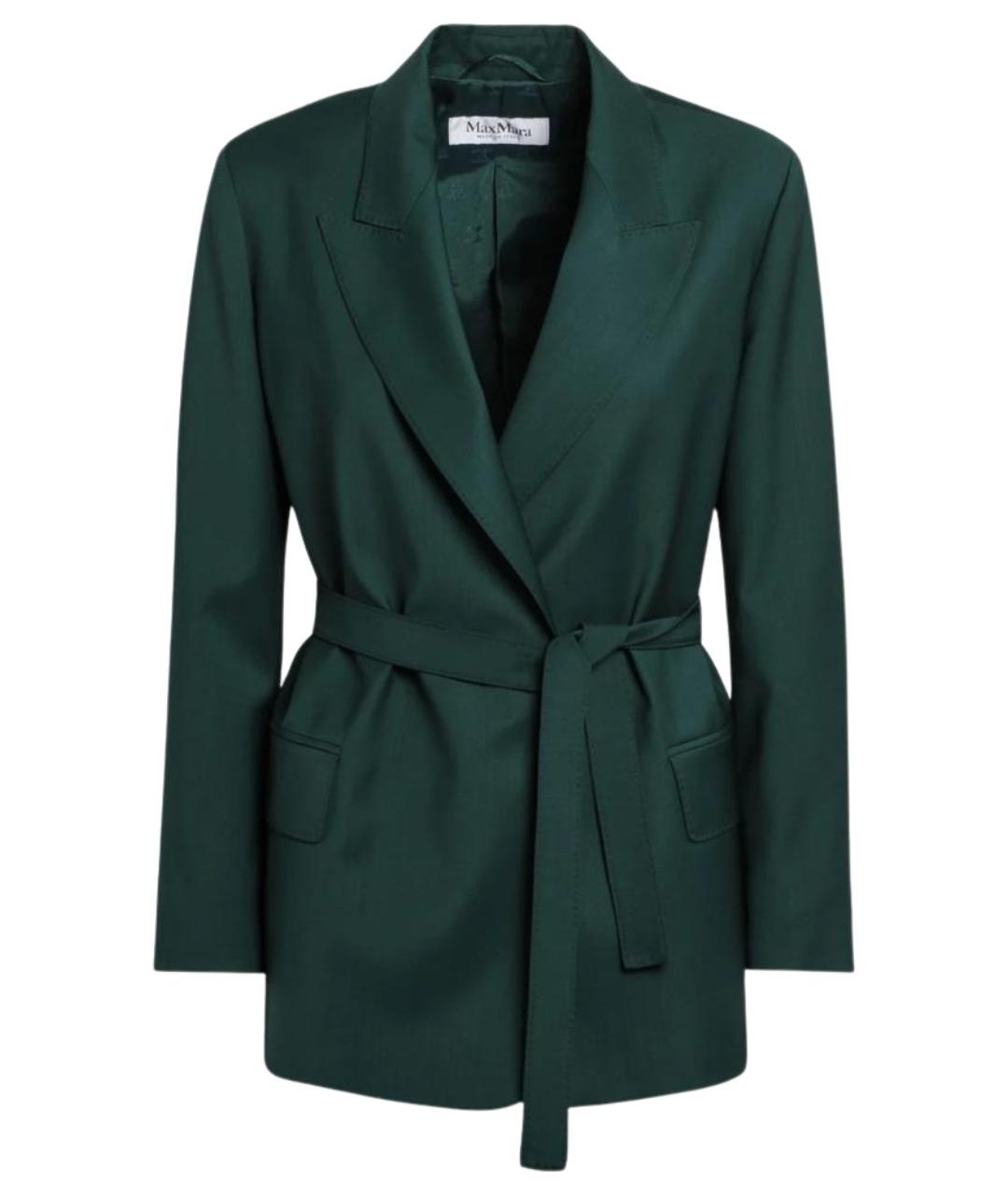 MAX MARA Зеленый шерстяной жакет/пиджак, фото 1