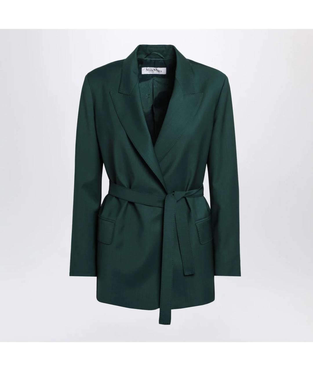 MAX MARA Зеленый шерстяной жакет/пиджак, фото 3