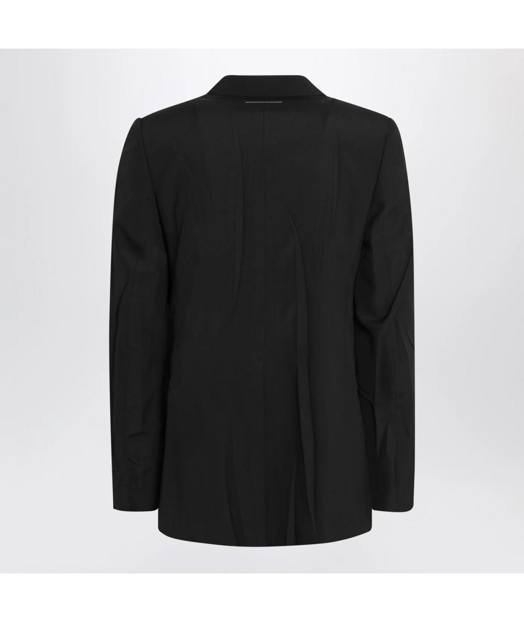 MM6 MAISON MARGIELA Черный шерстяной пиджак, фото 2