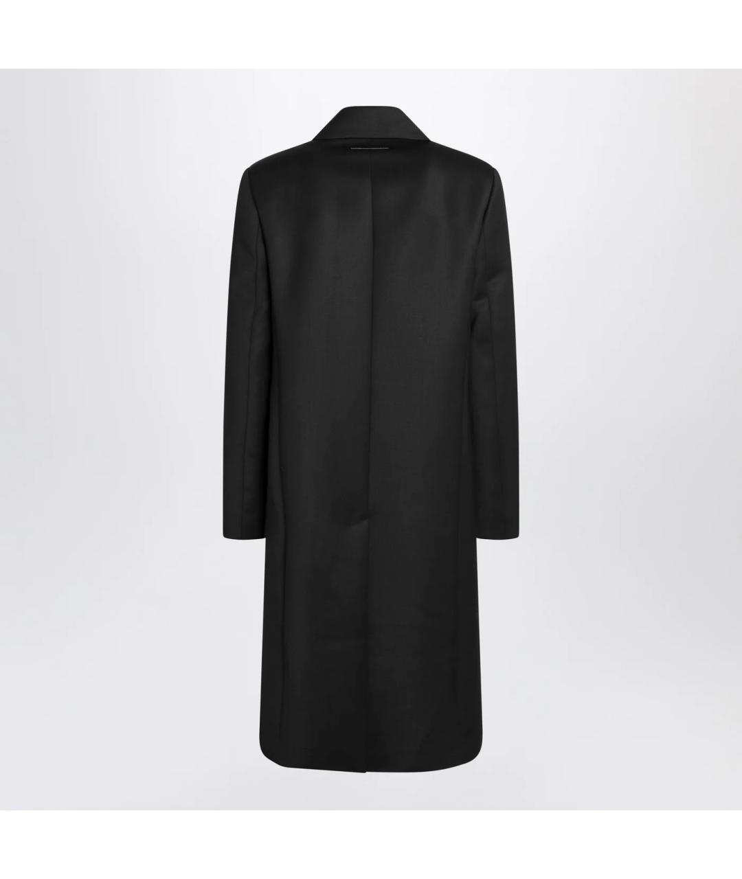 MM6 MAISON MARGIELA Черное шерстяное пальто, фото 2