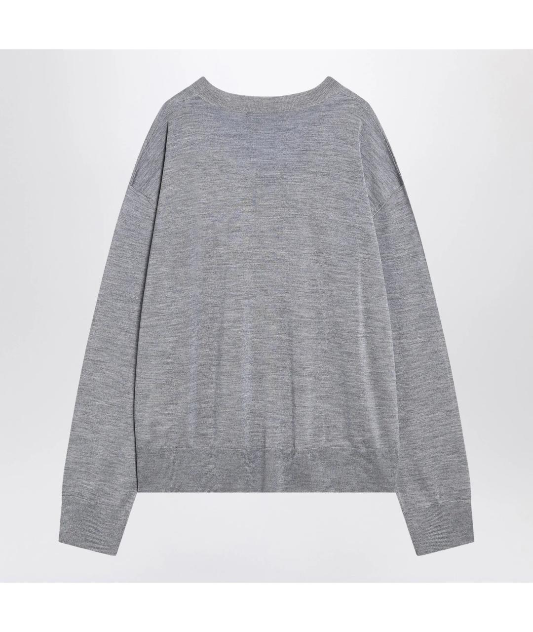 Ami Paris Серый шерстяной джемпер / свитер, фото 2