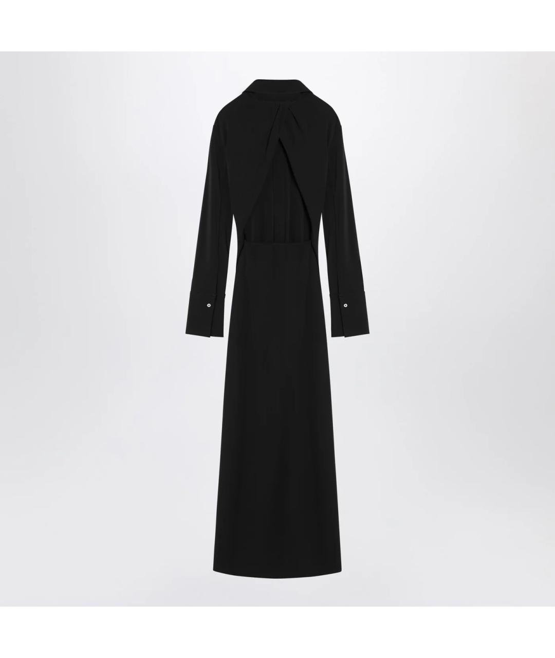 SPORTMAX Черное вискозное повседневное платье, фото 2