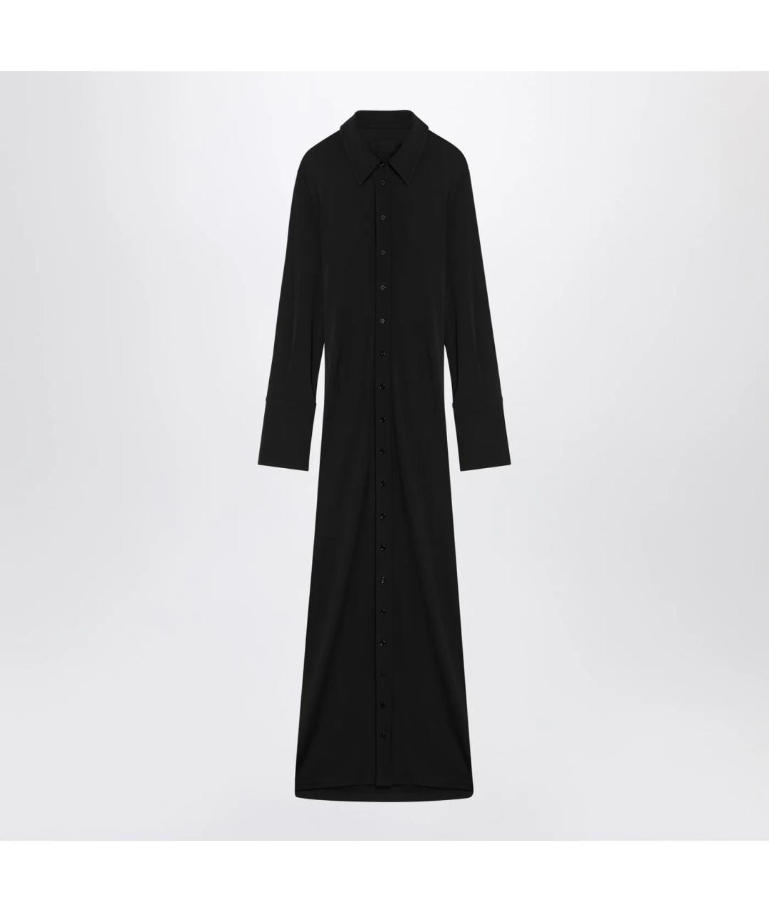 SPORTMAX Черное вискозное повседневное платье, фото 3