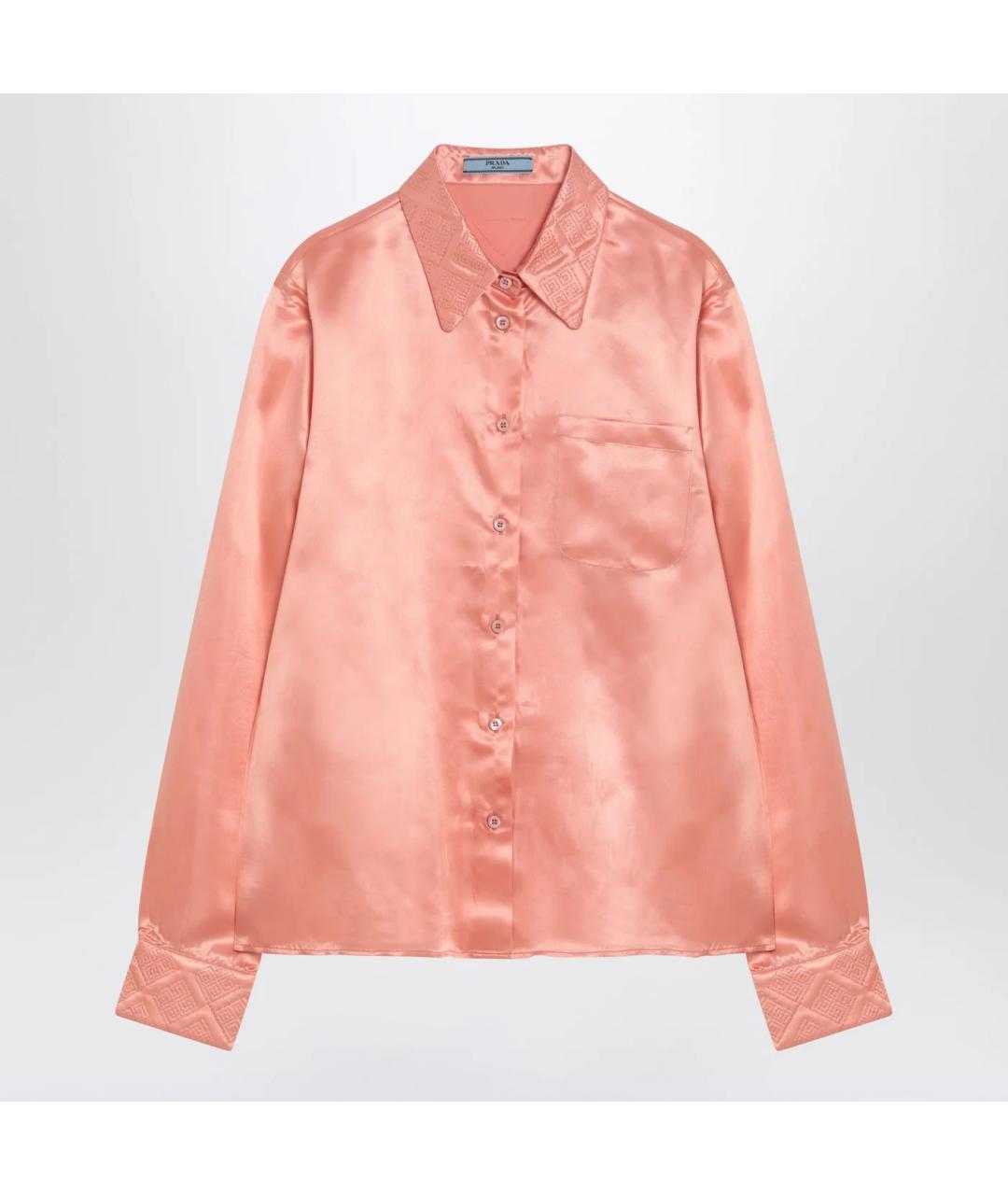 PRADA Коралловая шелковая рубашка, фото 3