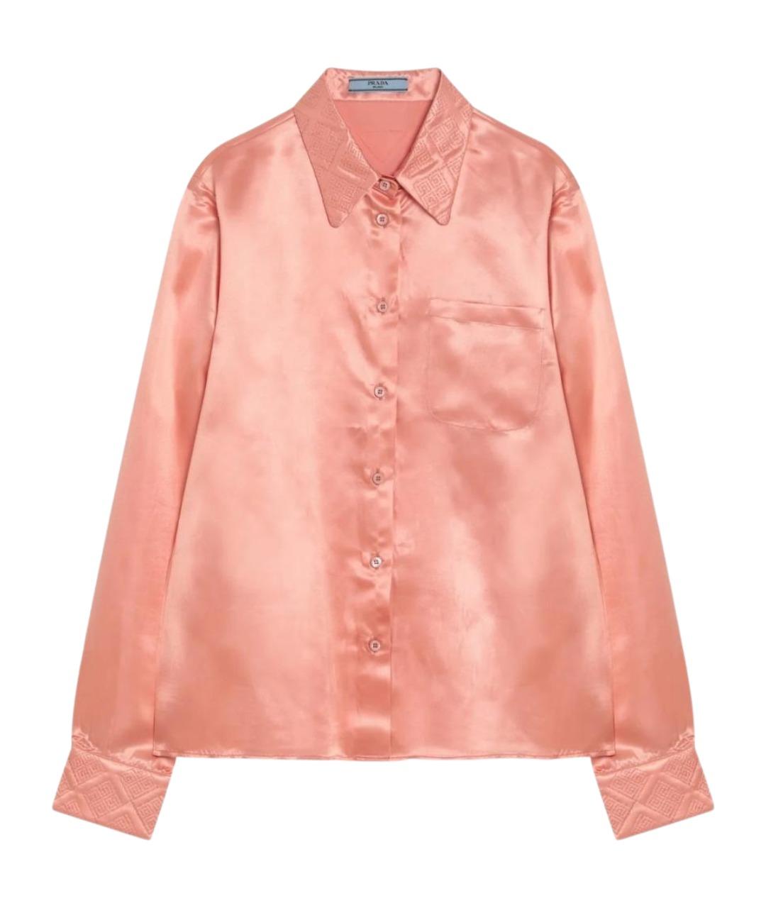 PRADA Коралловая шелковая рубашка, фото 1