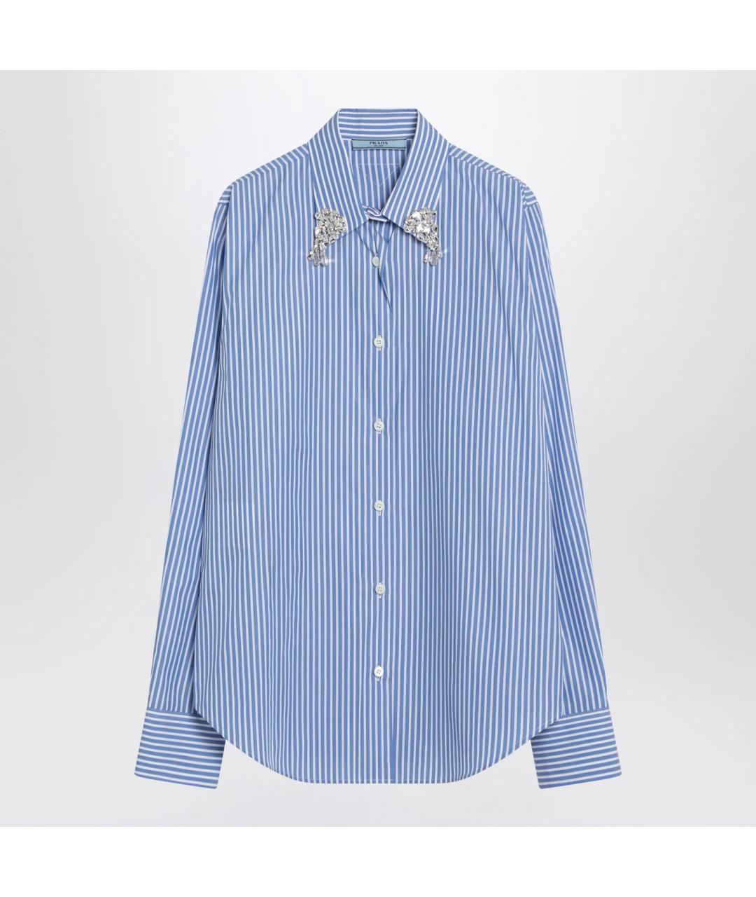 PRADA Голубая хлопковая рубашка, фото 3