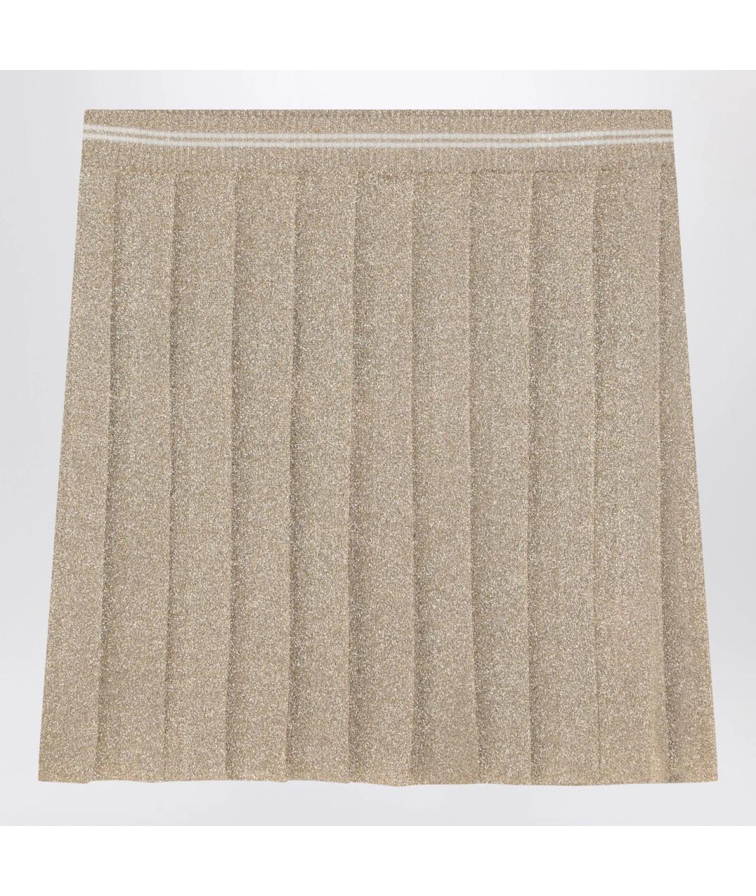 MIU MIU Бежевая вискозная юбка мини, фото 2