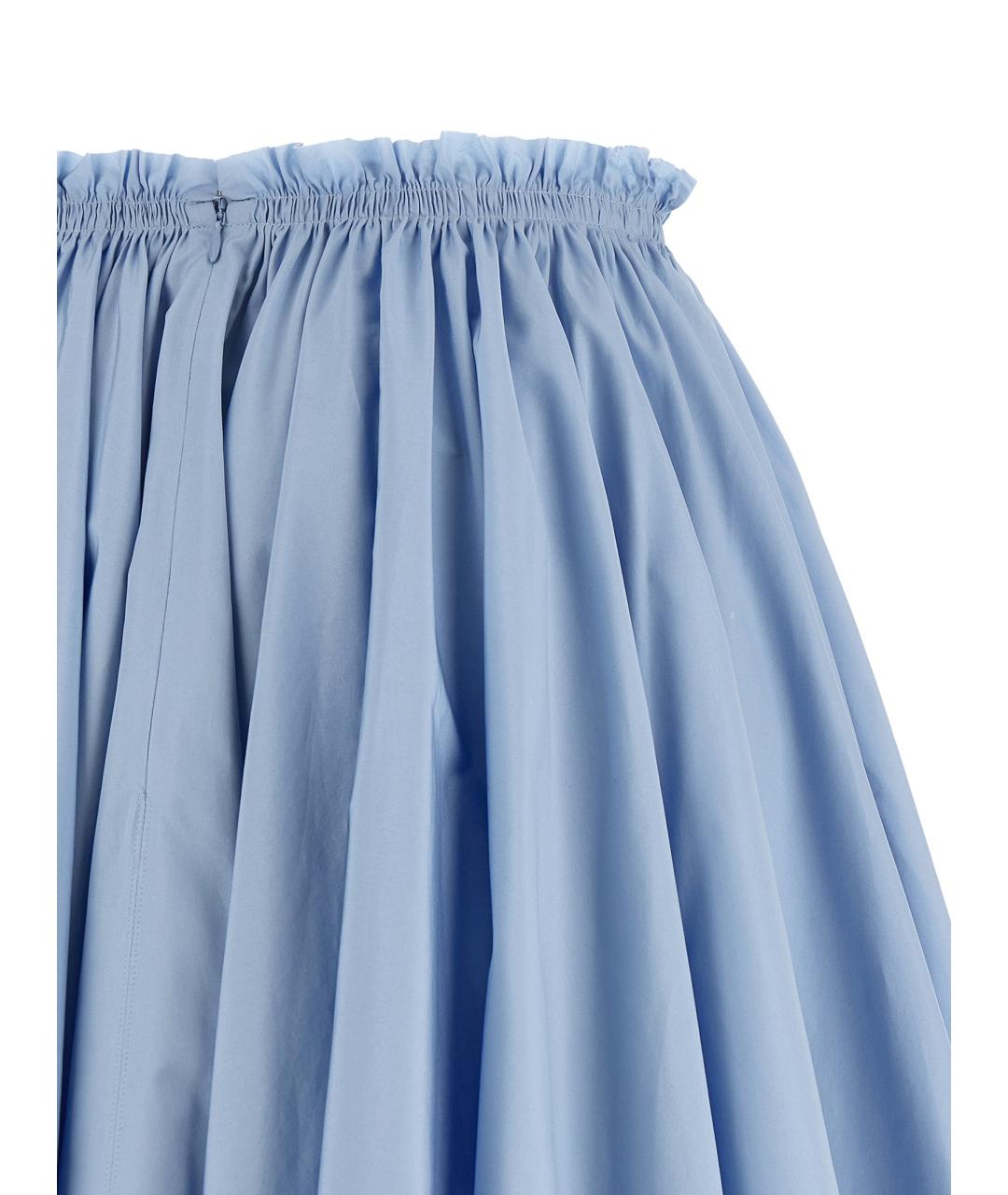 Ami Paris Голубая хлопковая юбка миди, фото 4