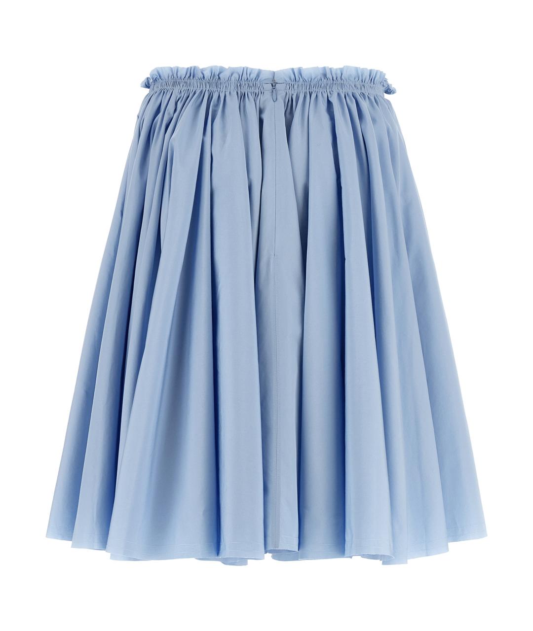 Ami Paris Голубая хлопковая юбка миди, фото 2