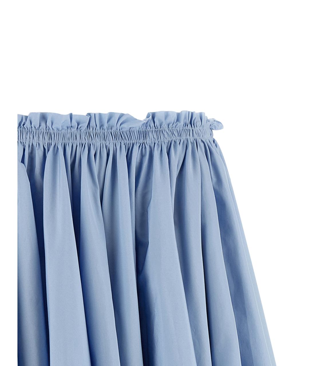 Ami Paris Голубая хлопковая юбка миди, фото 3