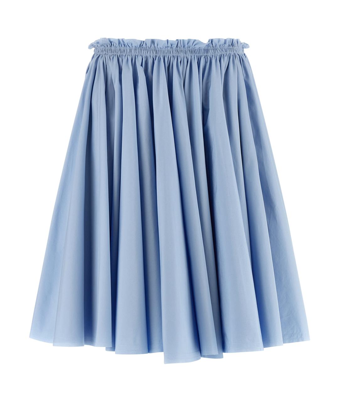 Ami Paris Голубая хлопковая юбка миди, фото 1