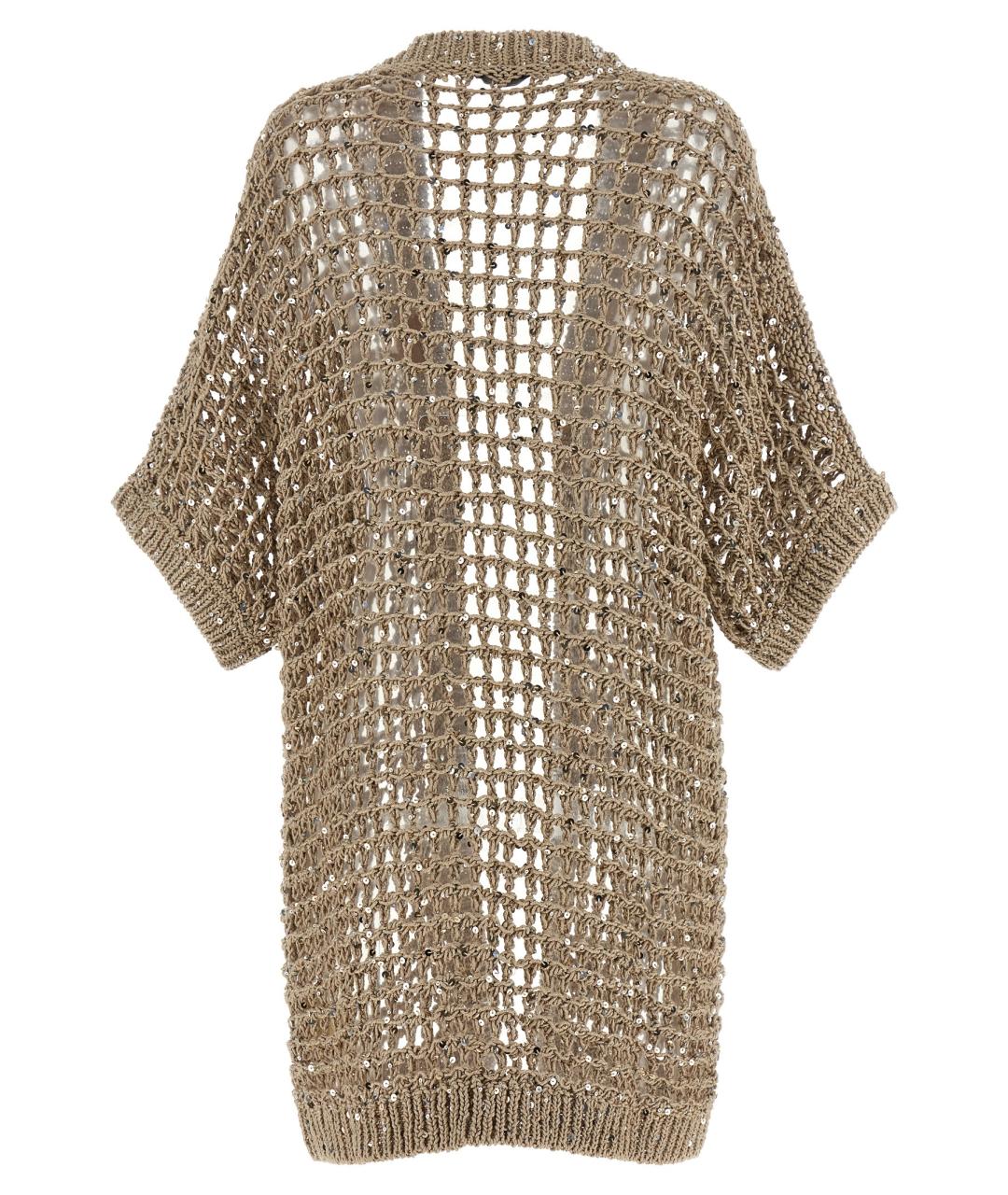 PESERICO Бежевый хлопковый кардиган, фото 2