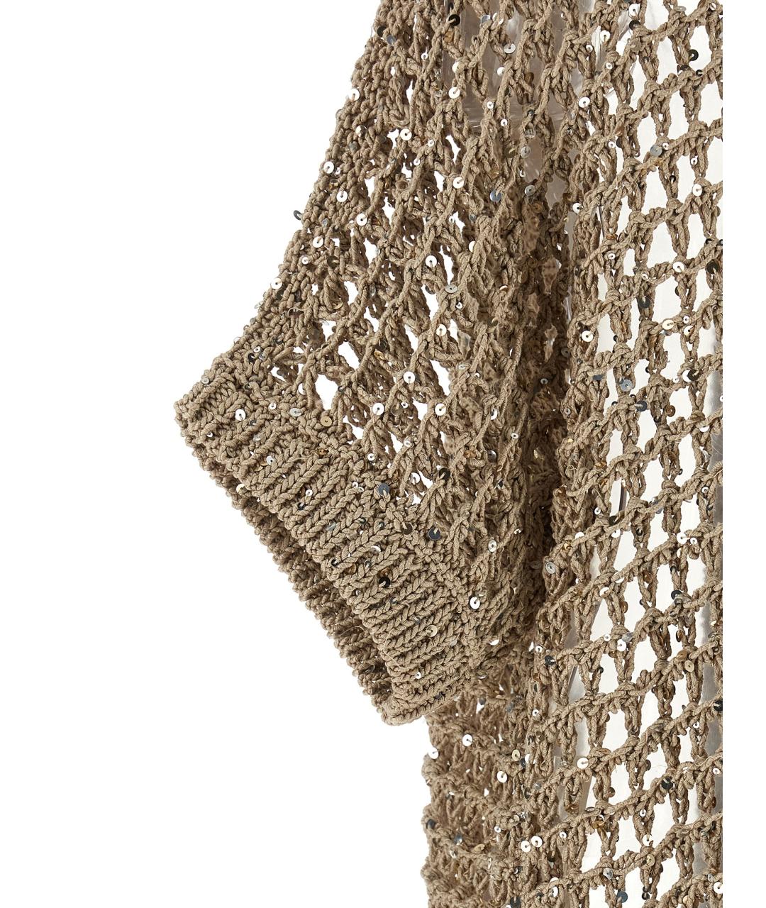 PESERICO Бежевый хлопковый кардиган, фото 4