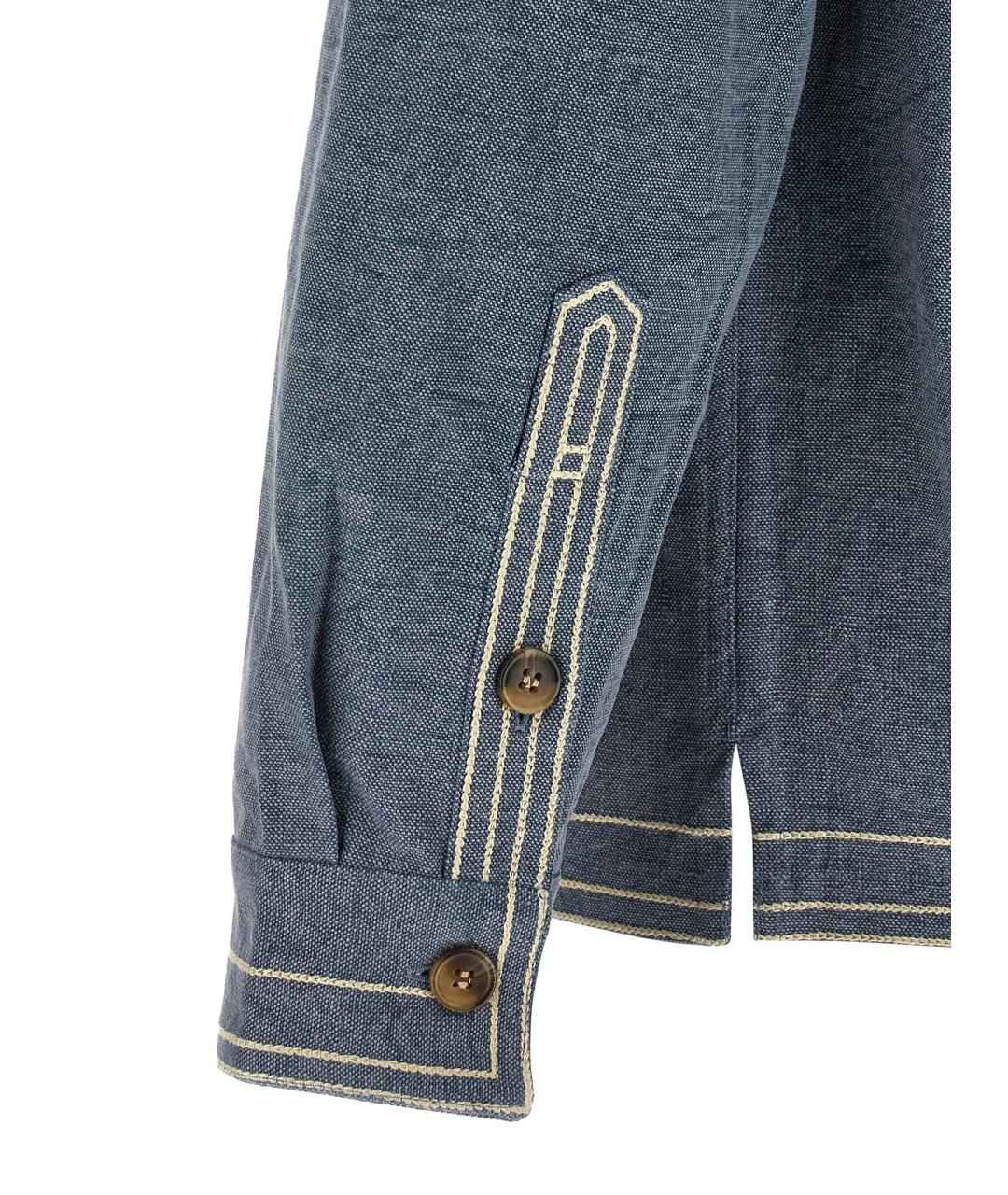 ISABEL MARANT Синяя хлопковая кэжуал рубашка, фото 4