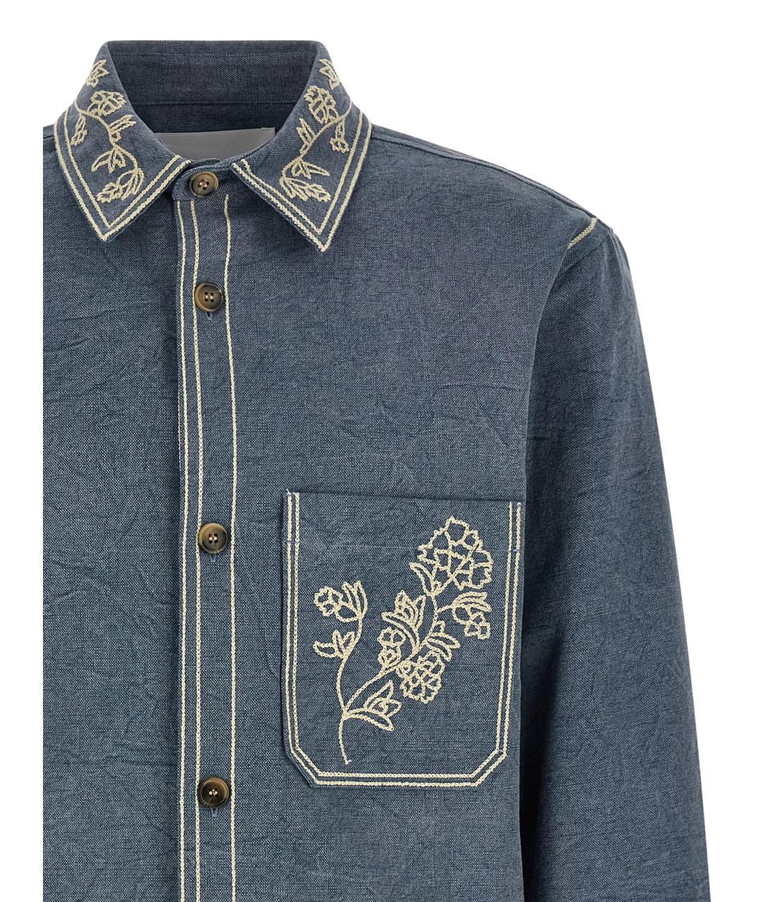 ISABEL MARANT Синяя хлопковая кэжуал рубашка, фото 3