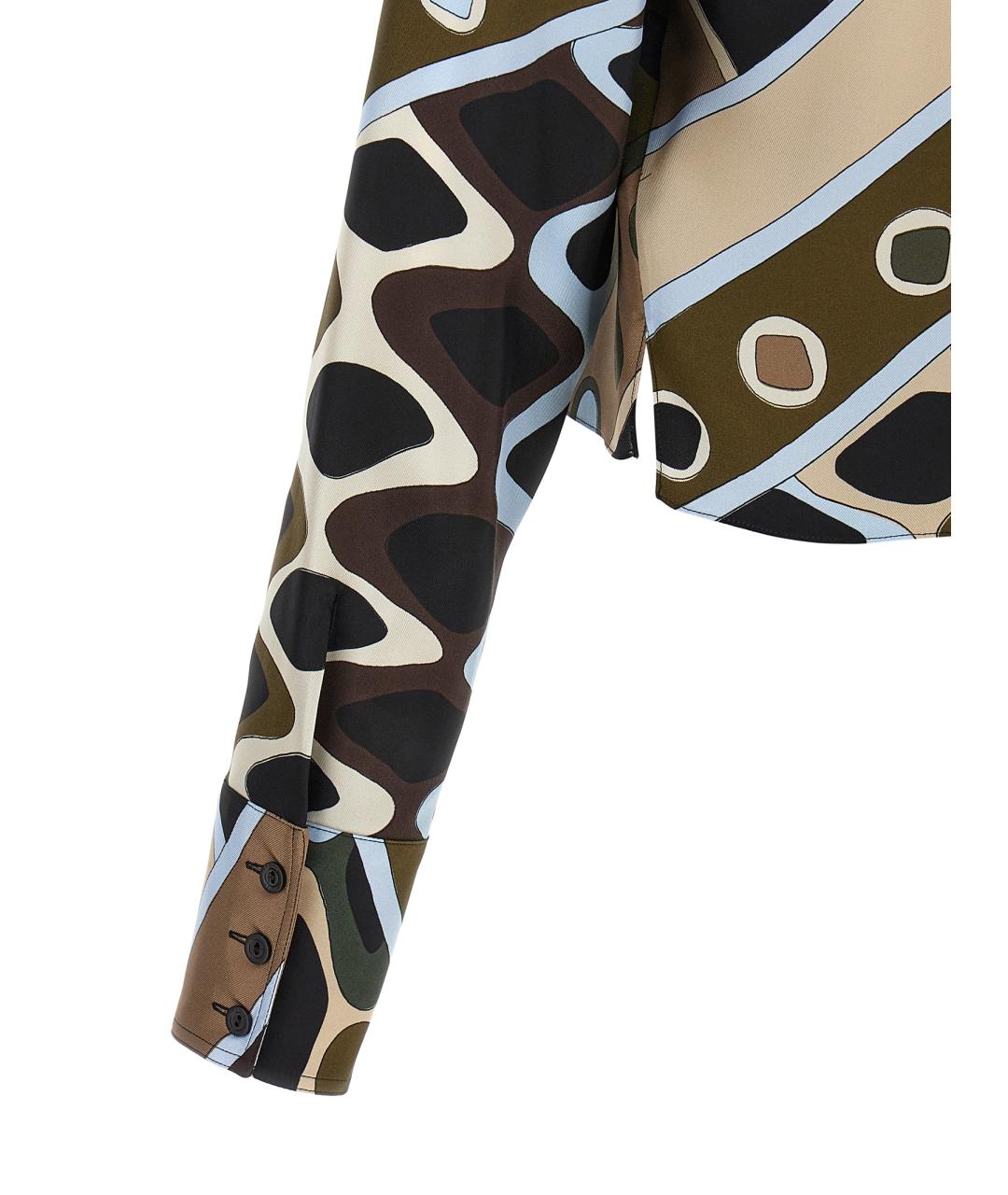 EMILIO PUCCI Мульти шелковая рубашка, фото 4