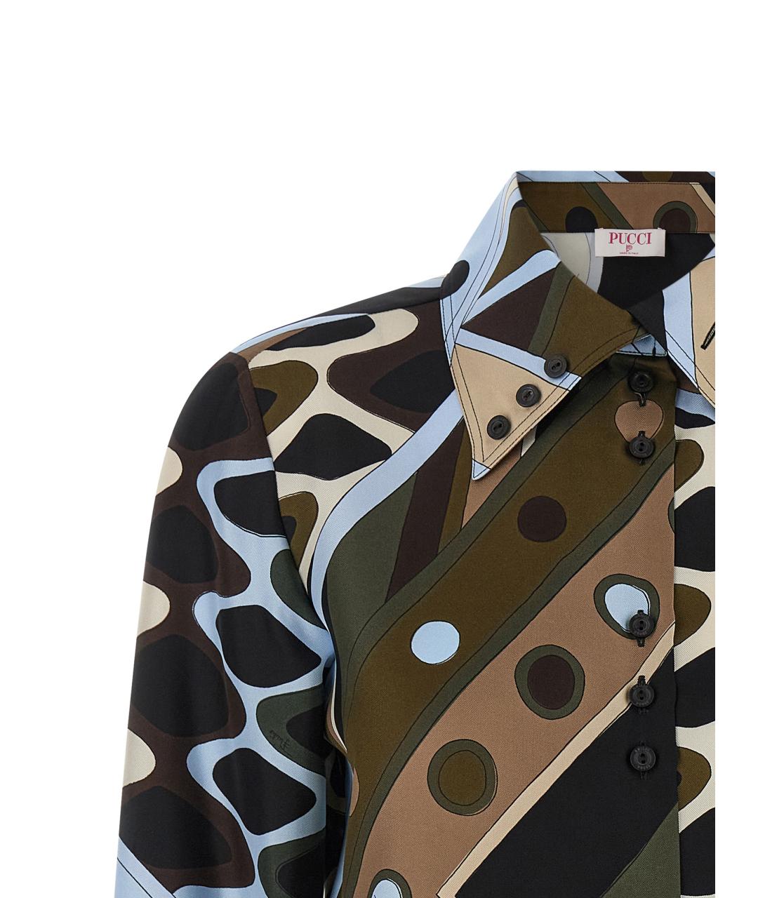 EMILIO PUCCI Мульти шелковая рубашка, фото 3