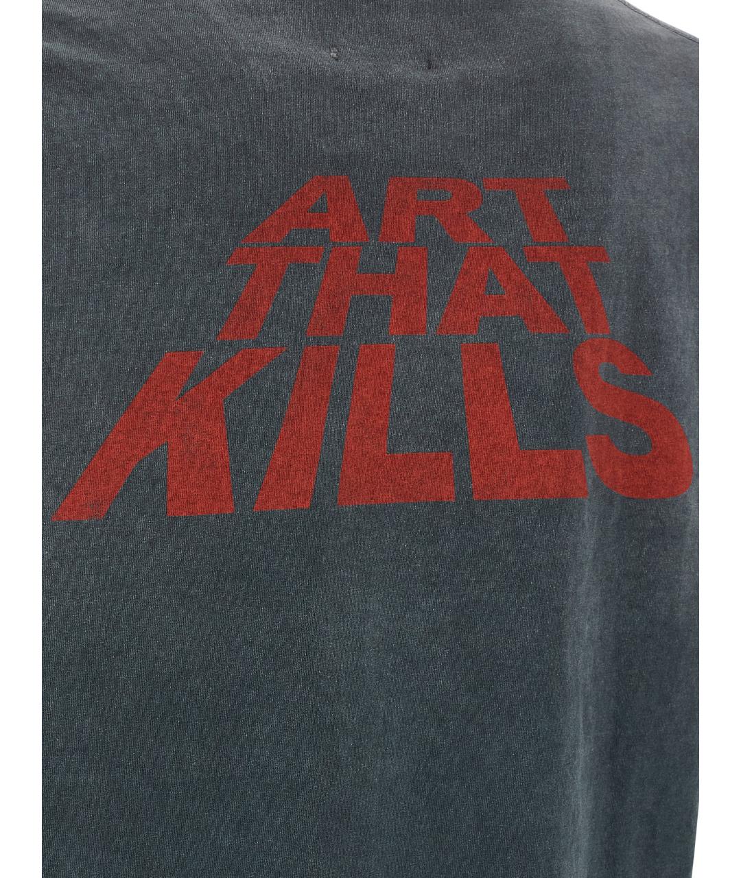 Gallery Dept Серая хлопковая футболка, фото 4