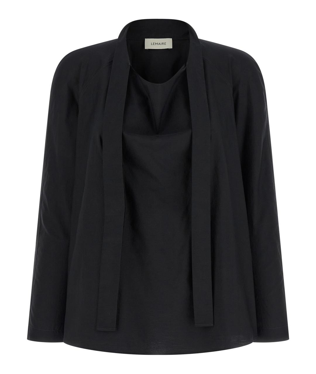 LEMAIRE Черная хлопковая блузы, фото 2