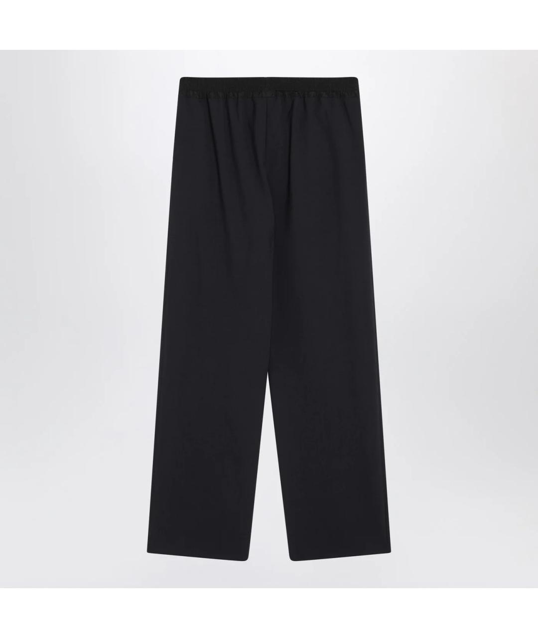 MIU MIU Темно-синие шерстяные прямые брюки, фото 2