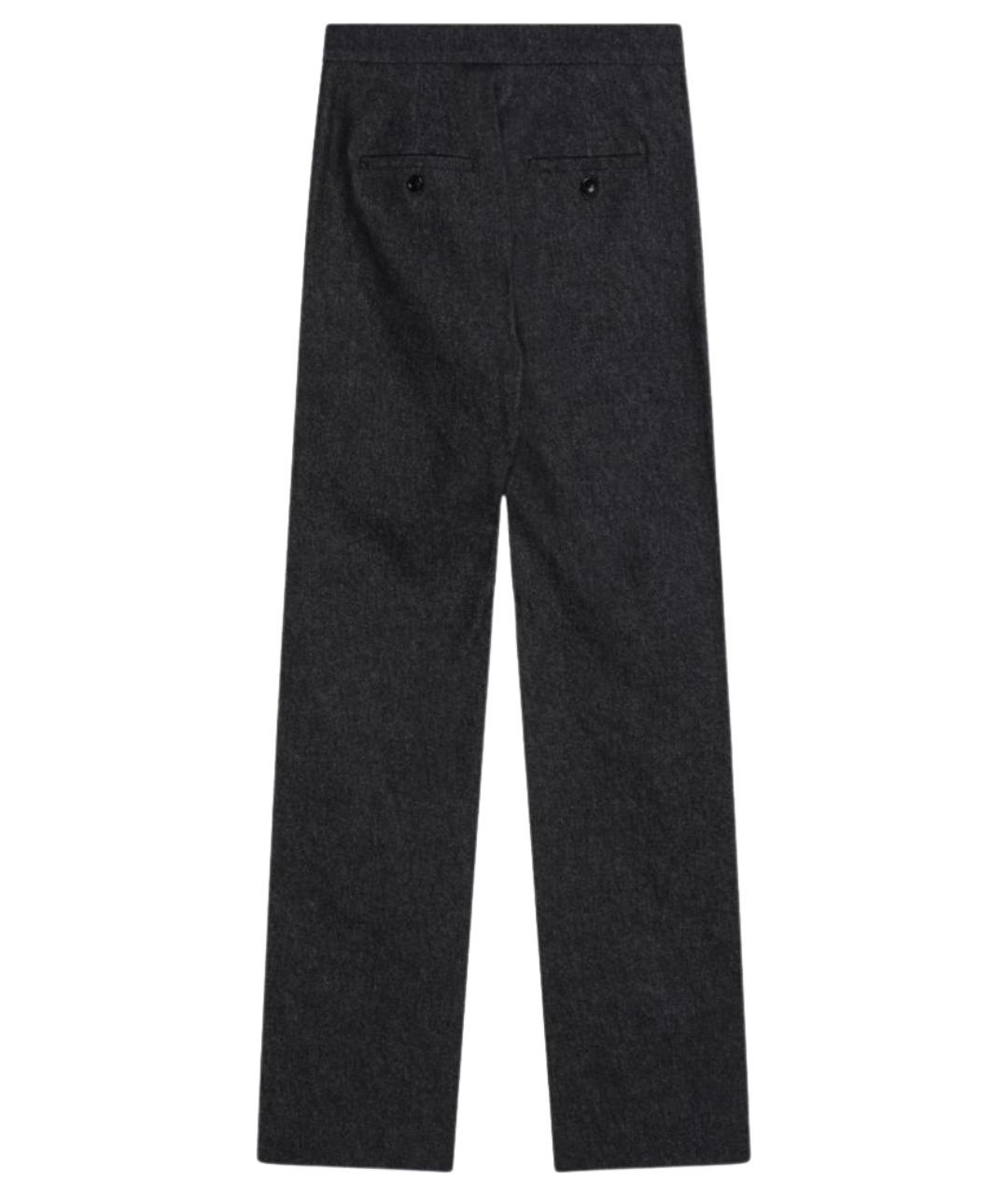 MAX MARA Синие хлопковые прямые брюки, фото 2