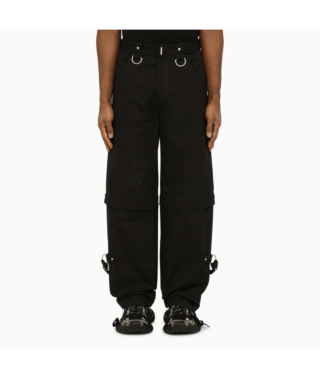 GIVENCHY Черные хлопковые классические брюки, фото 1