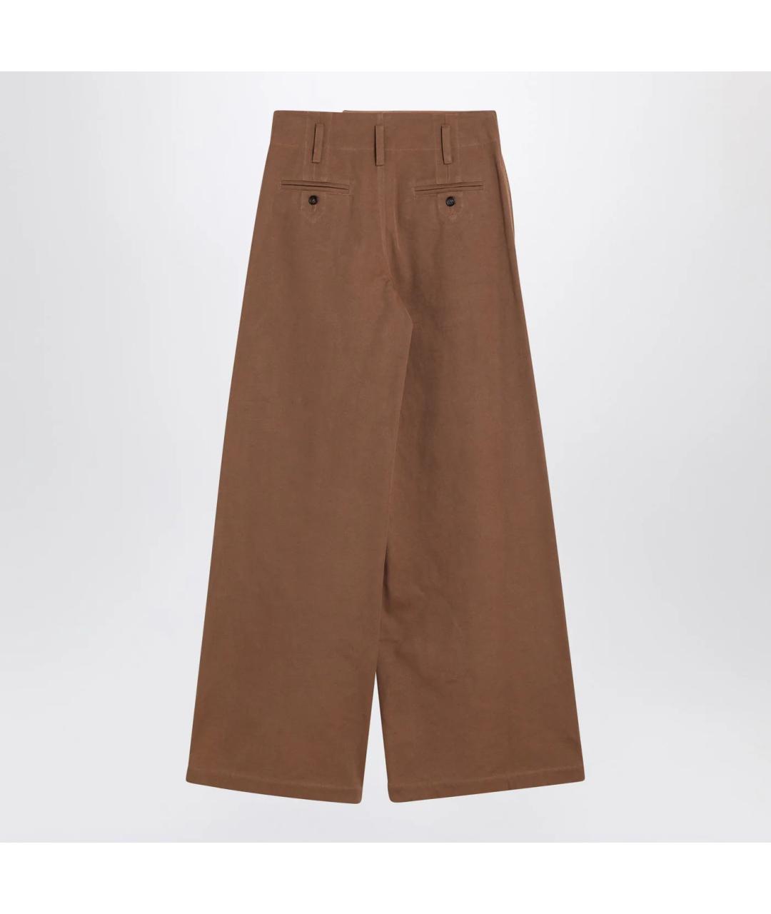 CHLOE Коричневые хлопковые брюки широкие, фото 2