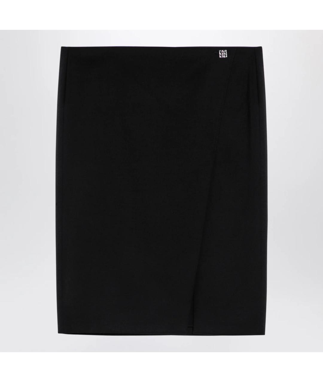 GIVENCHY Черная шерстяная юбка миди, фото 3