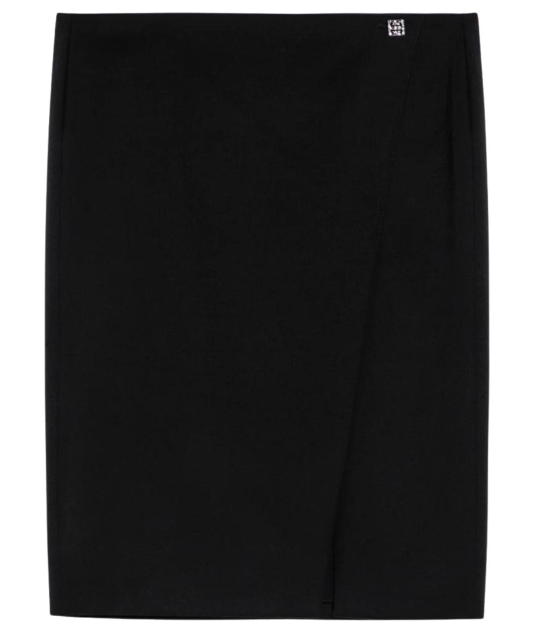 GIVENCHY Черная шерстяная юбка миди, фото 1