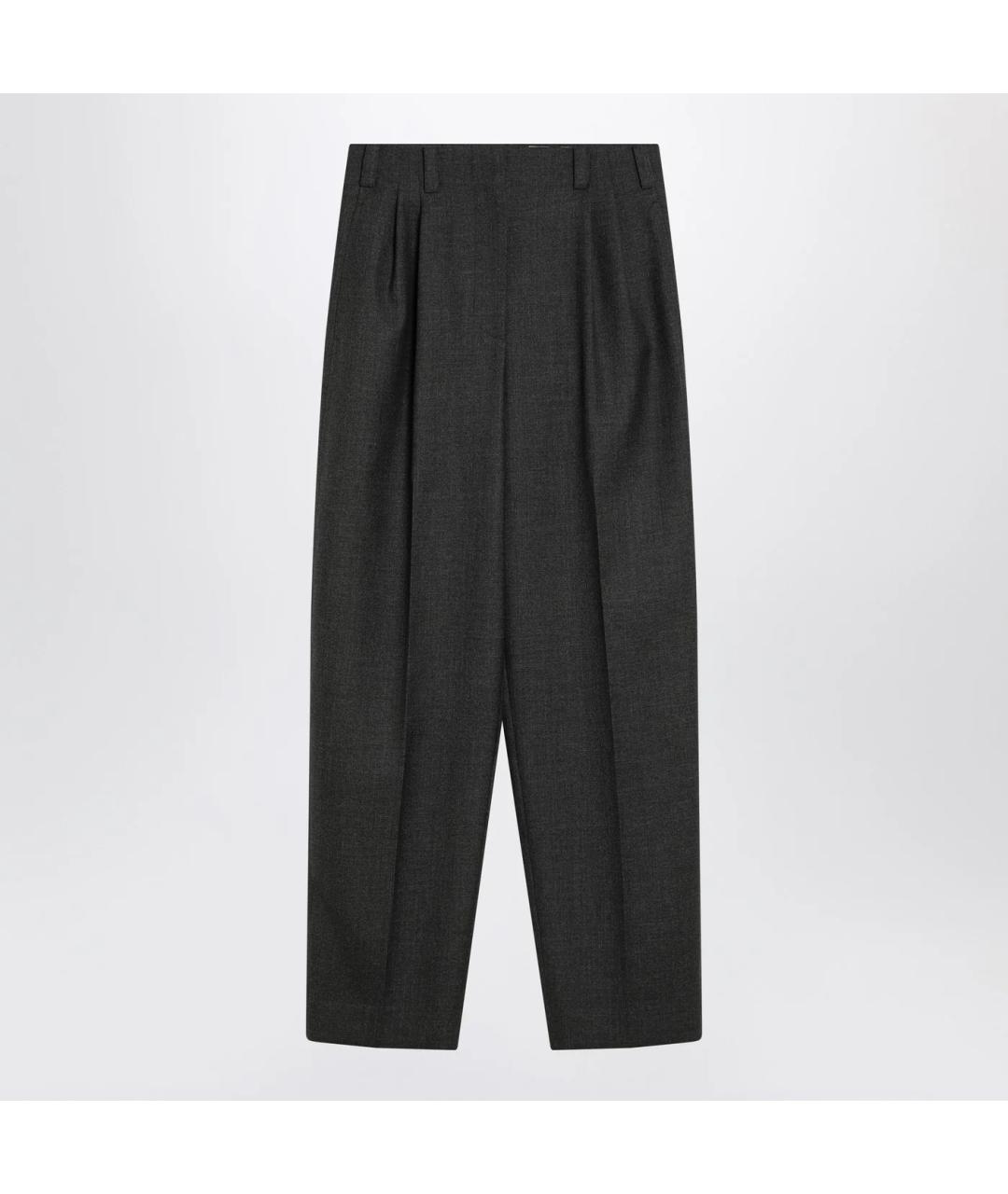 GIVENCHY Серые шерстяные прямые брюки, фото 3