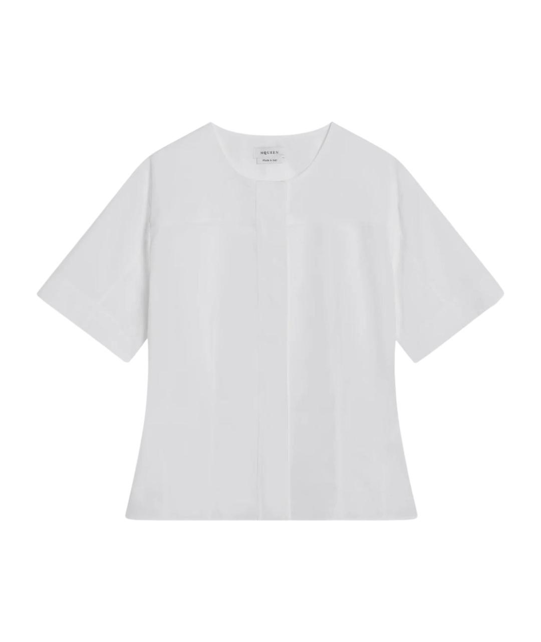 ALEXANDER MCQUEEN Белая хлопковая рубашка, фото 1